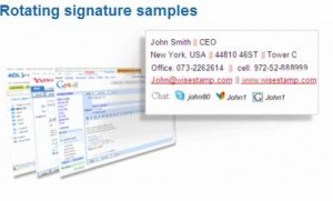 wisestamp Add a "Find me on Google Wave" if you want to