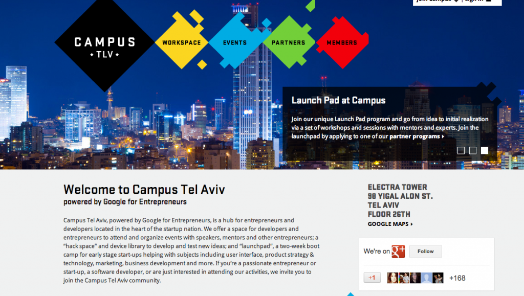 Campus Tel Aviv website